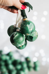 GREEN - Hand-Painted Glass Ornament - Limited Edition